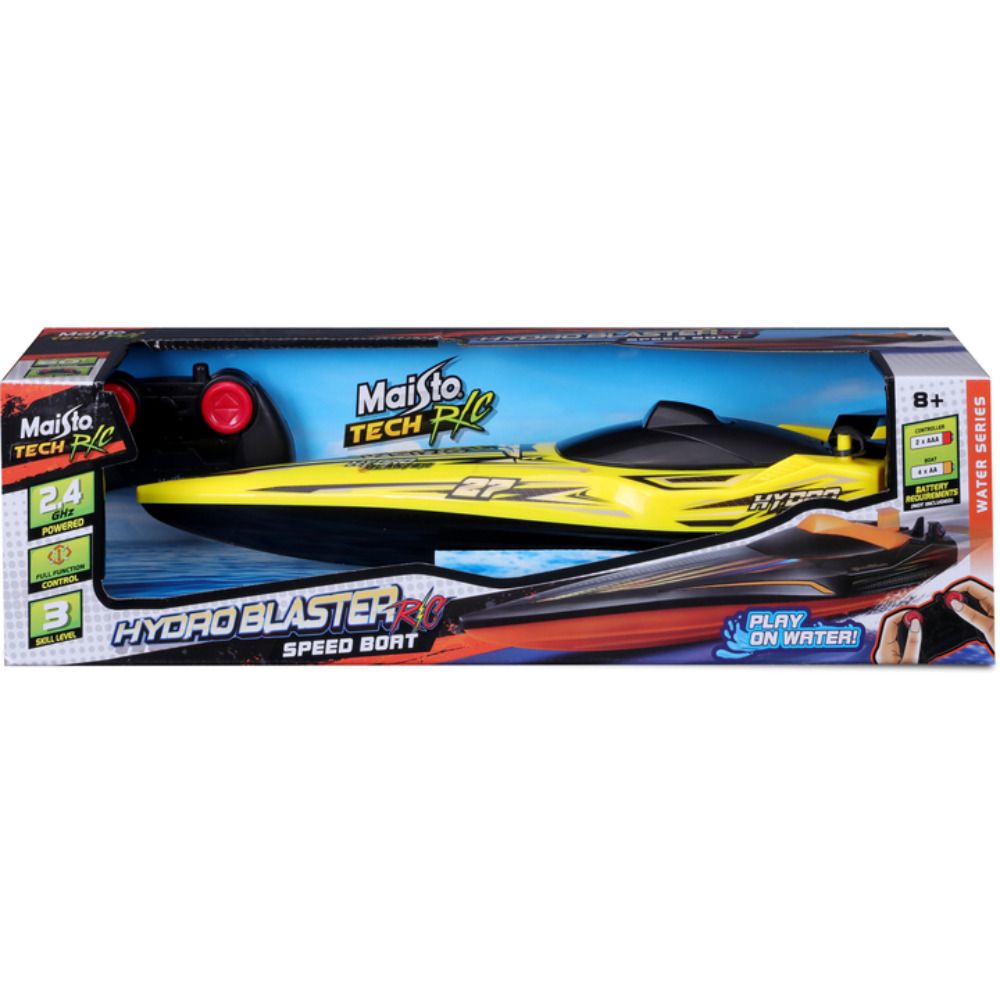 Maisto Tech - RC Hydro Blaster Toy Boat - Yellow/Black