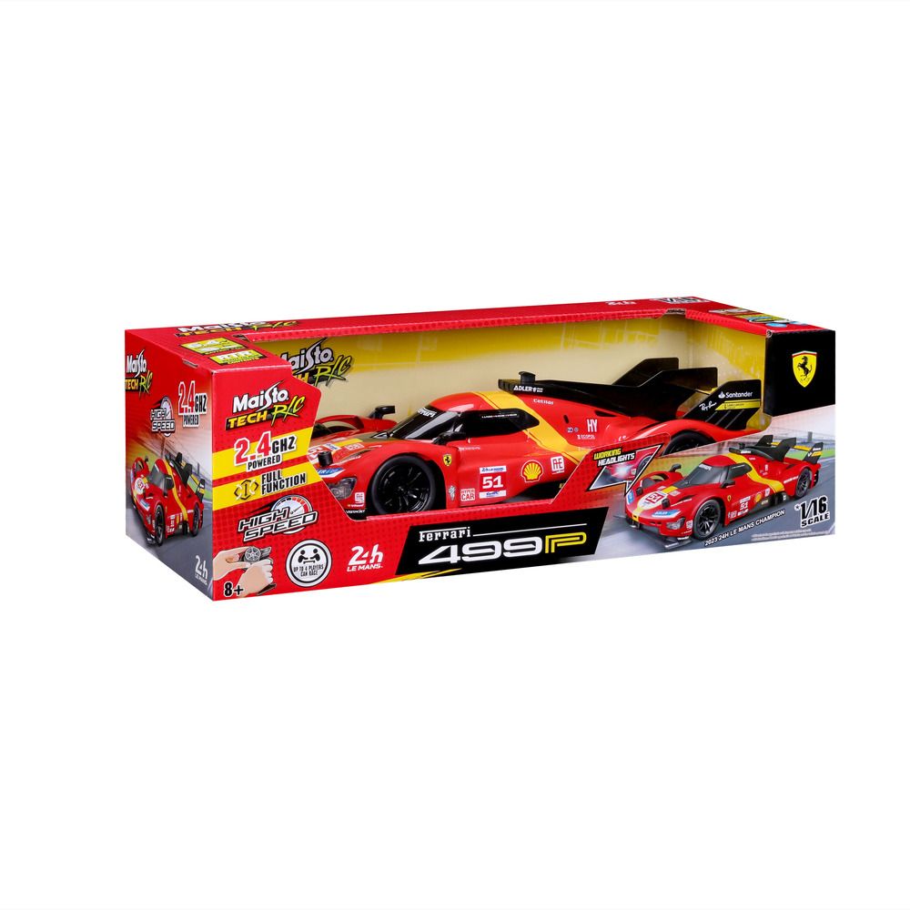 Maisto Tech - 1/16 RC Ferrari 499P LMH Toy Car - Red