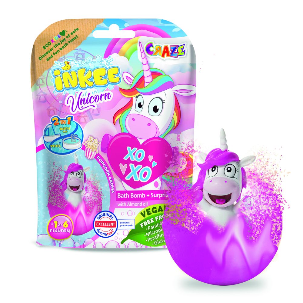 Craze - Inkee Unicorn Bath Bomb - Design May Vary - 1 Pc