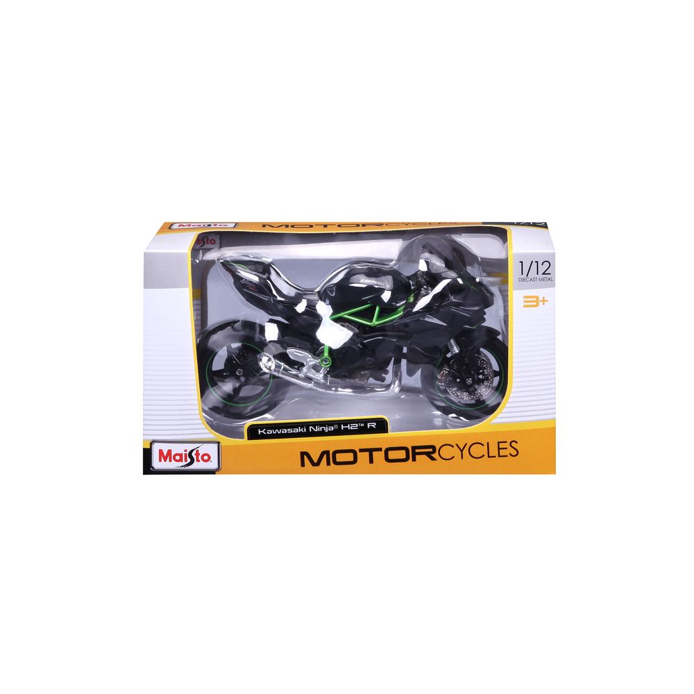 Maisto - 1/12 Kawasaki Ninja H2 Toy Motorcycle - Black