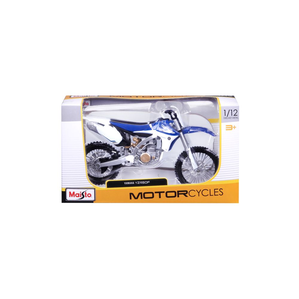 Maisto - 1/12 Yamaha Toy Motorcycle - Blue/White