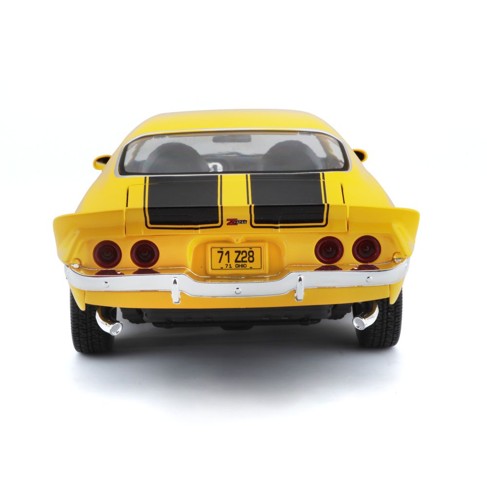 Maisto - 1/18 1971 Chevrolet Camaro Metal Toy Car - Yellow