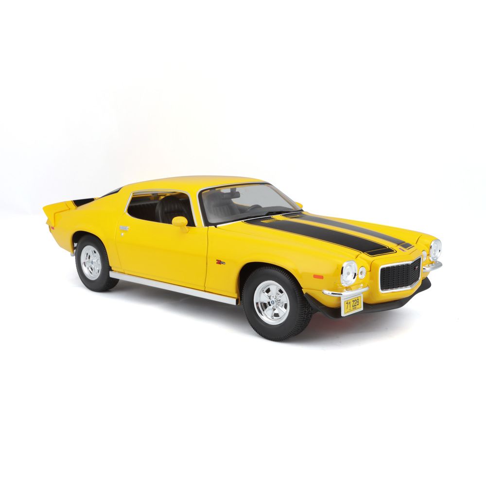 Maisto - 1/18 1971 Chevrolet Camaro Metal Toy Car - Yellow