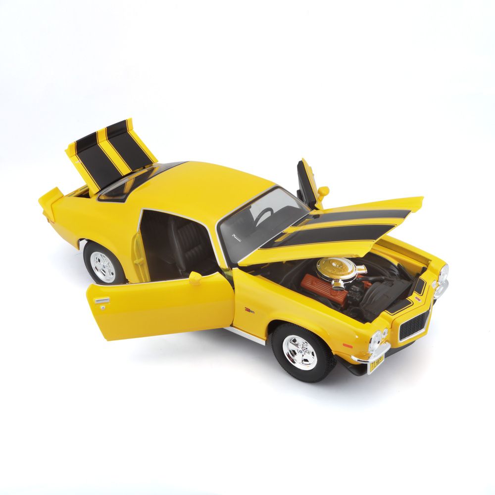 Maisto - 1/18 1971 Chevrolet Camaro Metal Toy Car - Yellow