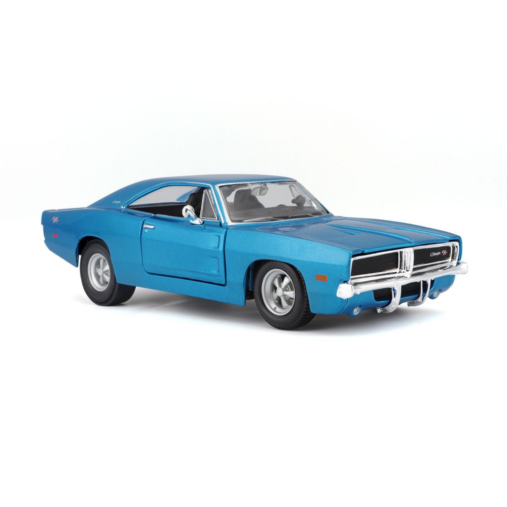 Maisto - 1/24 1969 Dodge Charger Diecast Metal Toy Car - Blue