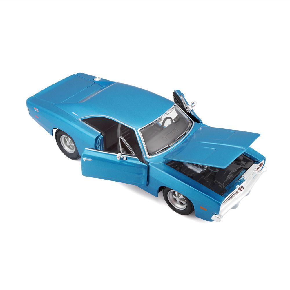 Maisto - 1/24 1969 Dodge Charger Diecast Metal Toy Car - Blue