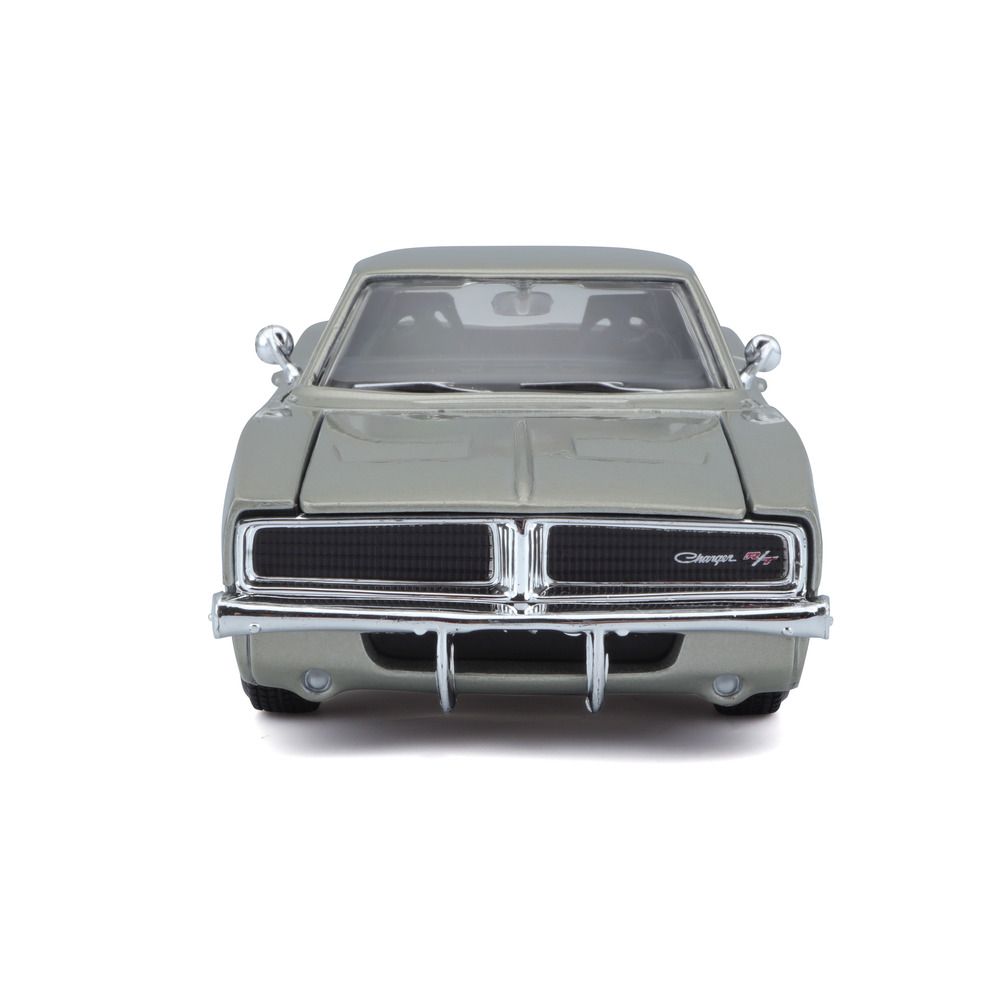 Maisto - 1/24 1969 Dodge Charger Metal Toy Car - Silver