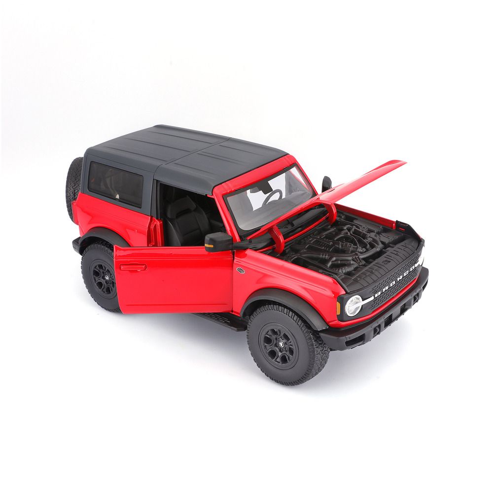 Maisto - 1/18 Ford Bronco Wildtrak Metal Toy Car - Red