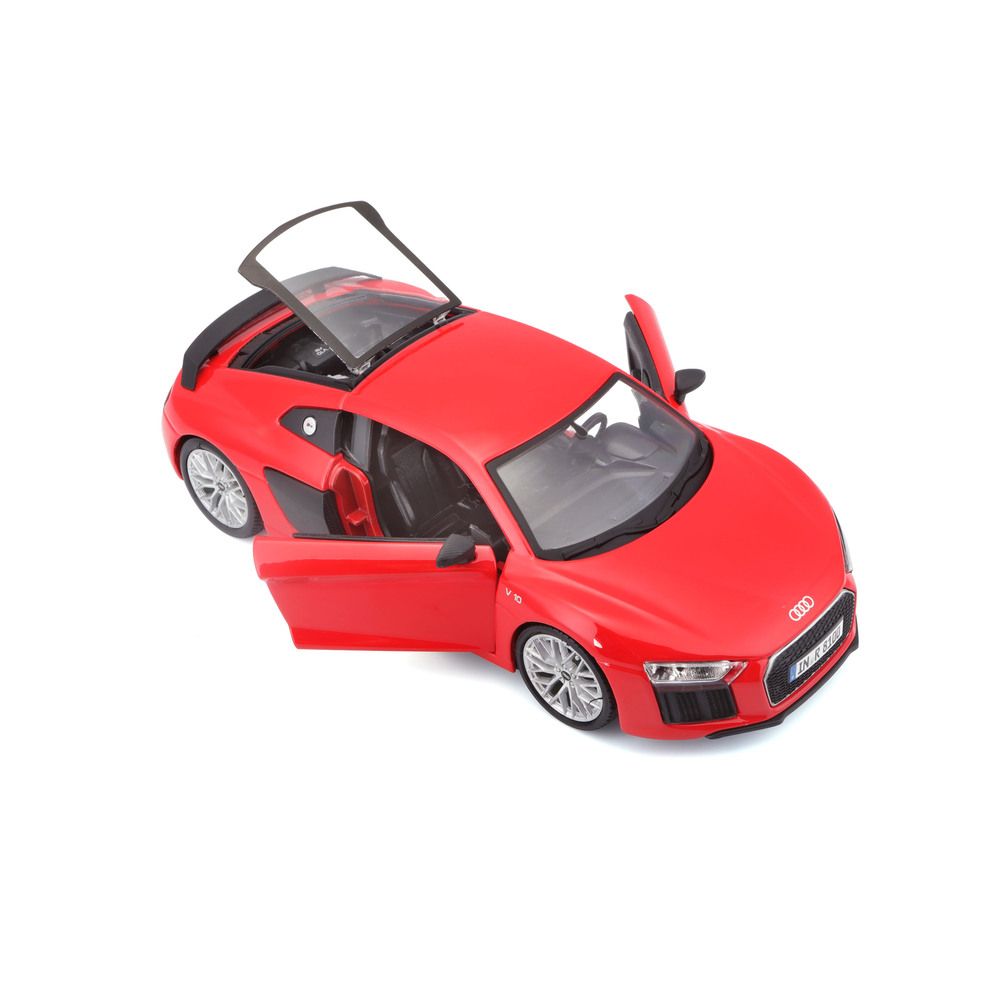 Maisto - 1/24 Audi R8 V10 Plus Metal Toy Car - Red