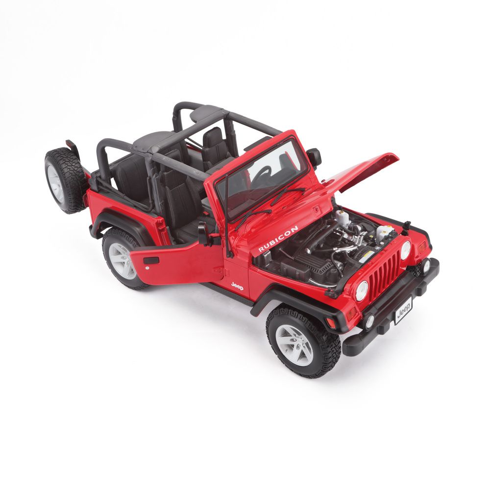 Maisto - 1/18 Wrangler Rubicon Metal Toy Jeep - Red