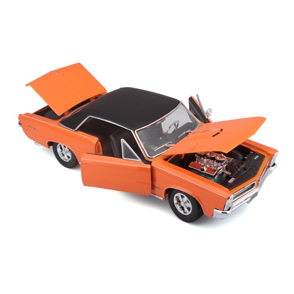 Maisto - 1/18 1965 Pontiac GTO Hurst Edition Metal Toy Car - Orange