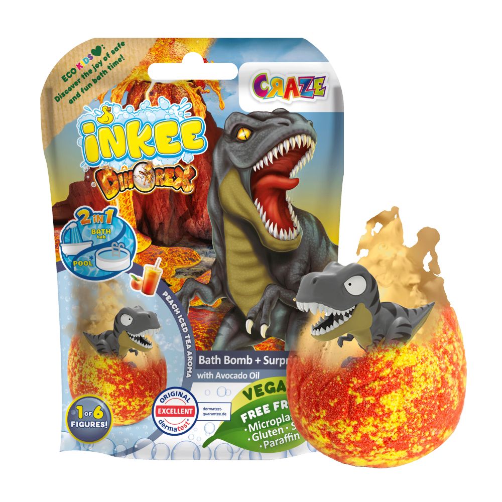 Craze - Inkee Surprise Dino Bath Bomb - Design May Vary - 1 Pc