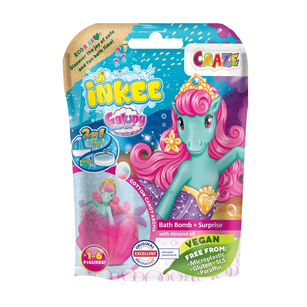 Craze - Galupy Mermaid Inkee Bath Bomb - Design May Vary - 1 Pc