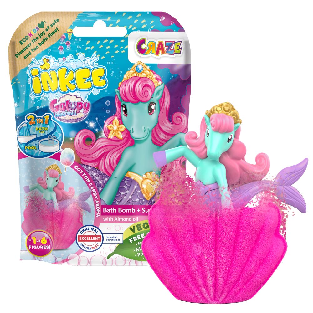 Craze - Galupy Mermaid Inkee Bath Bomb - Design May Vary - 1 Pc