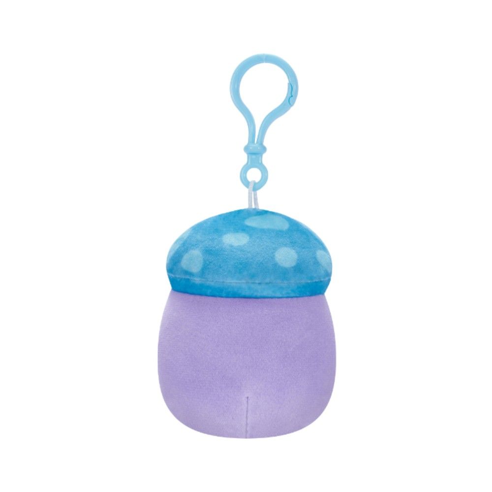 Squishmallows - Little Plush - Clip-on - Pyle - Purple and Blue Mushroom W/Fuzzy Belly 3.5"