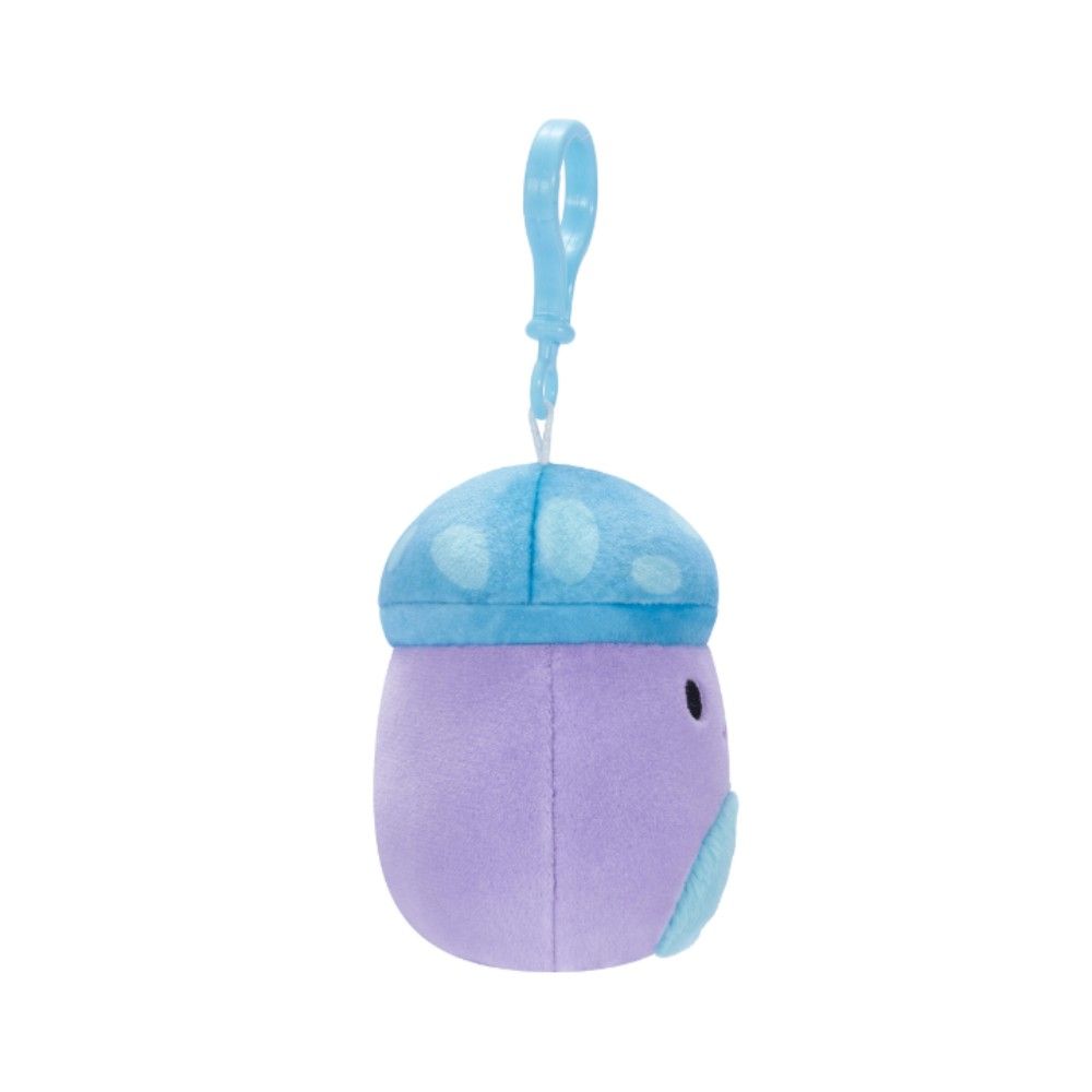 Squishmallows - Little Plush - Clip-on - Pyle - Purple and Blue Mushroom W/Fuzzy Belly 3.5"