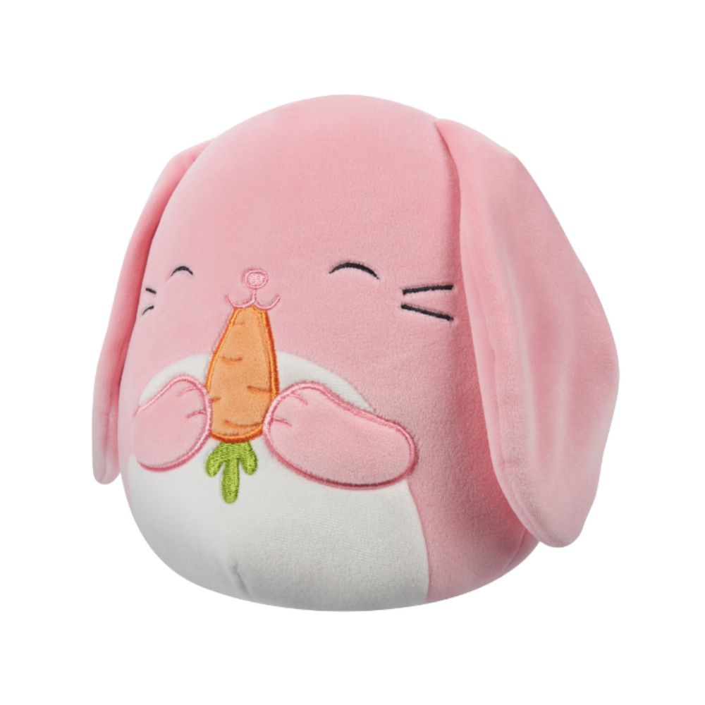 Squishmallows - Bop The Bunny With Carrot Clip-On Plush Toy - 9cm - Pink