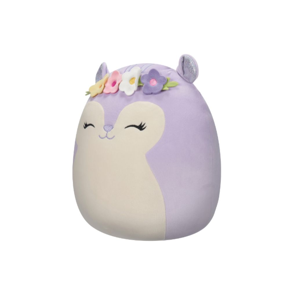 Squishmallows - Sydnee The Squirrel Clip-On Plush Toy - 9cm - Purple