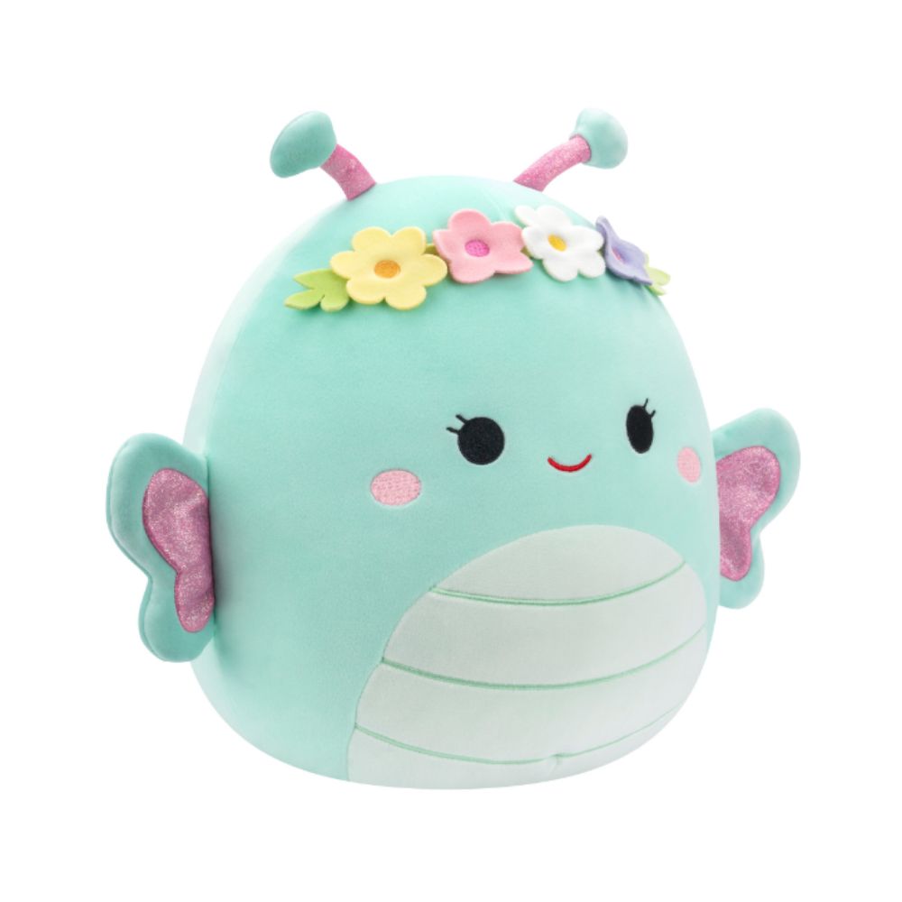 Squishmallows - Reina The Butterfly Clip-On Plush Toy - 9cm - Green