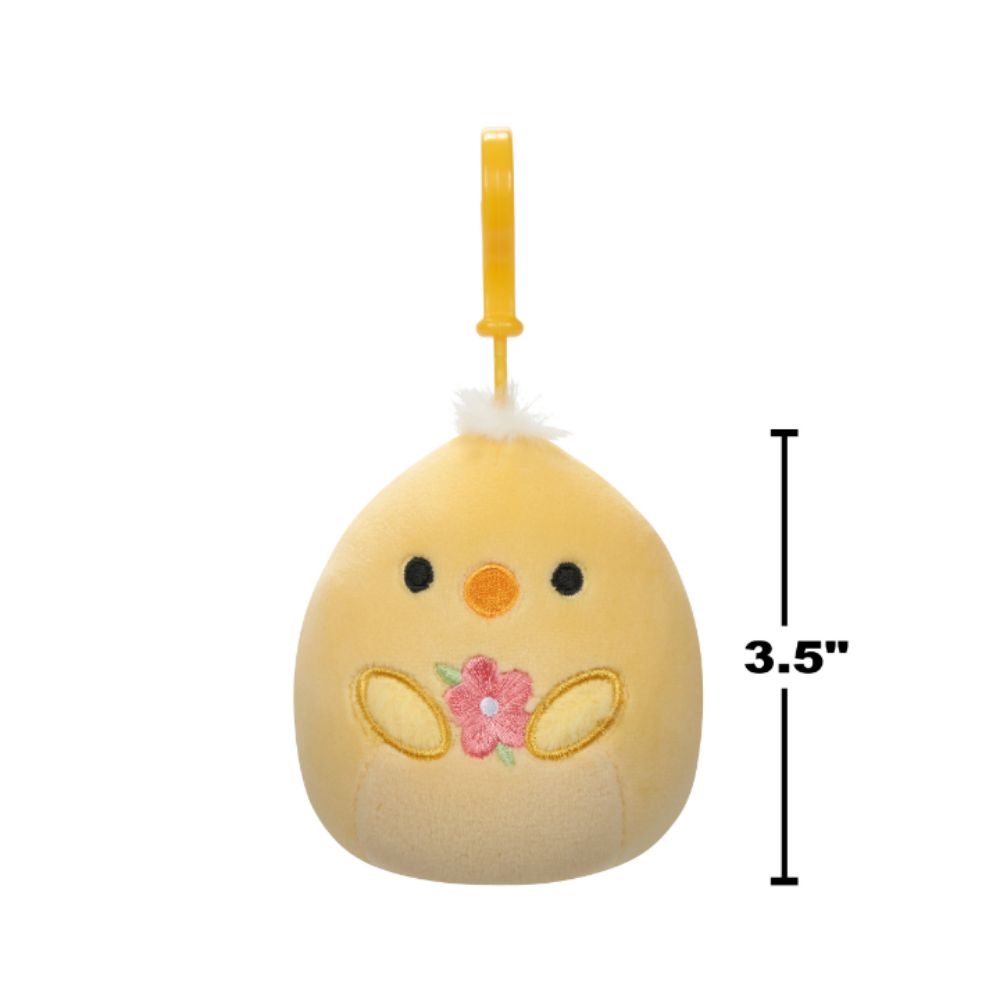 Squishmallows - Tristan The Chick Clip-On Plush Toy - 9cm - Yellow