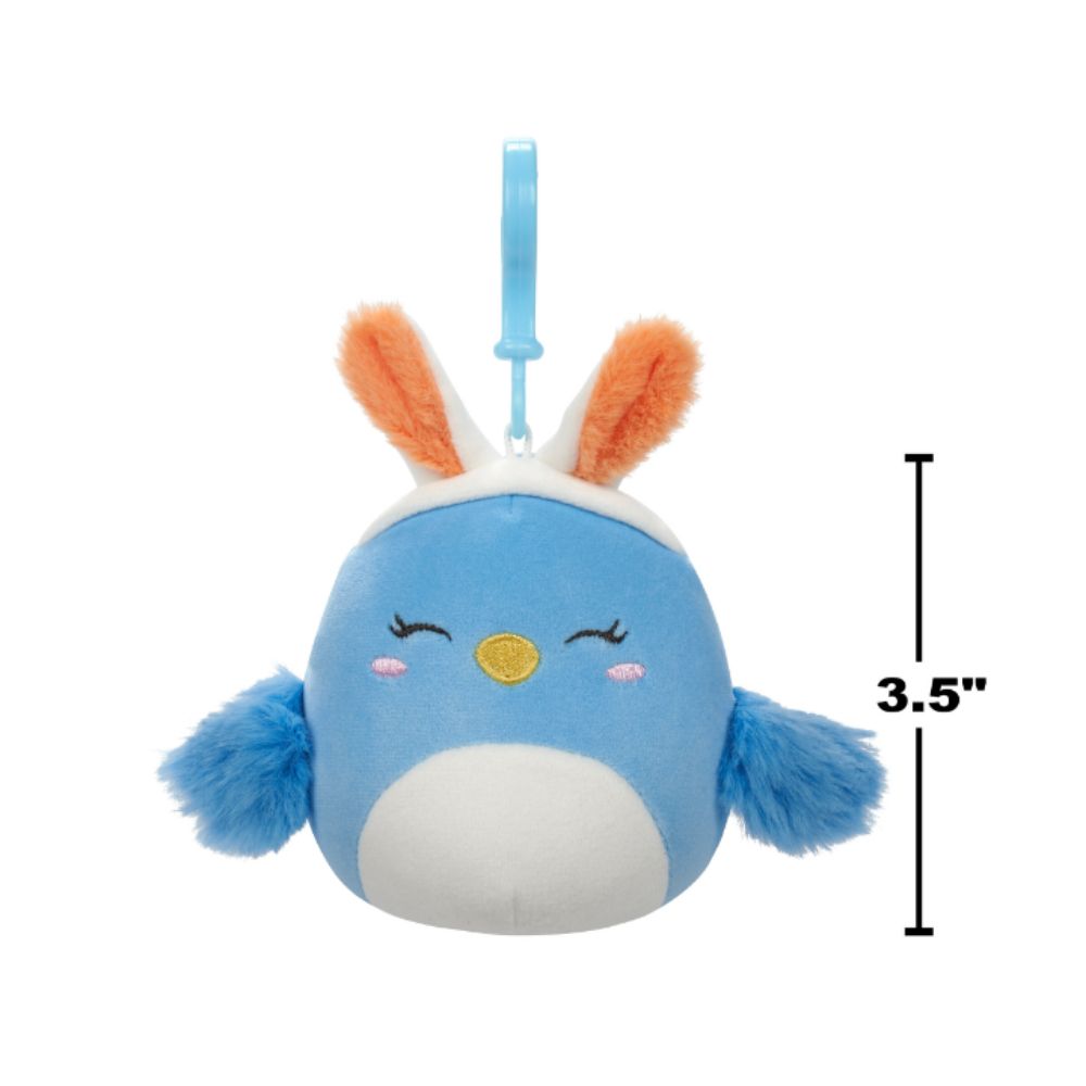 Squishmallows - Bebe The Bird Clip-On Plush Toy - 9cm - Blue