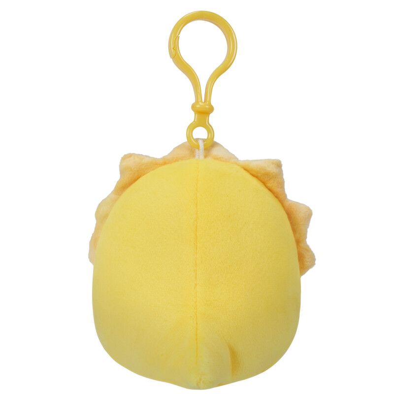 Squishmallows - Lancaster Triceratops Clip-On Plush Toy - Yellow - 9 cm