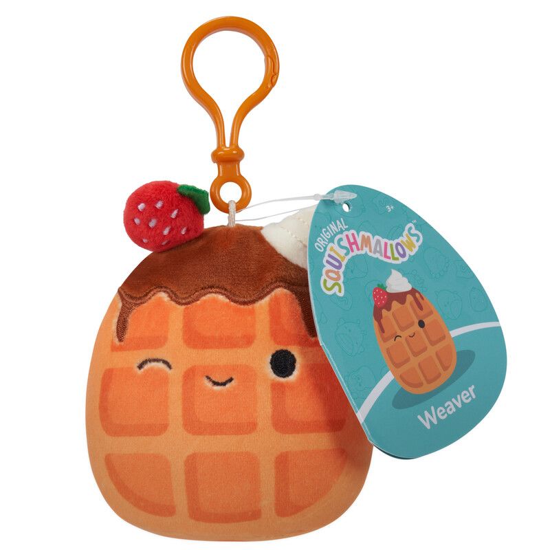 Squishmallows - Weaver Waffle Clip-On Plush Toy - 9 cm