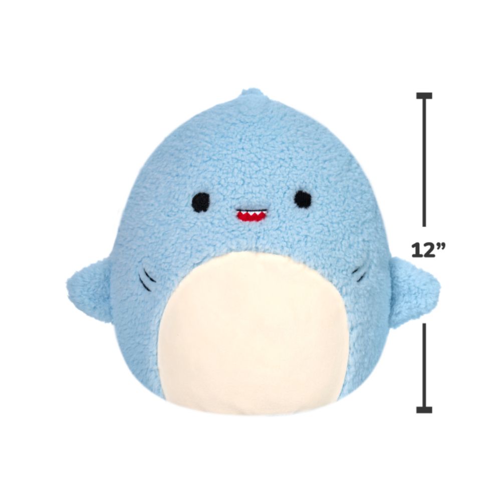 Squishmallows - Fuzzamallow Davie Shark Plush Toy - 30cm - Blue