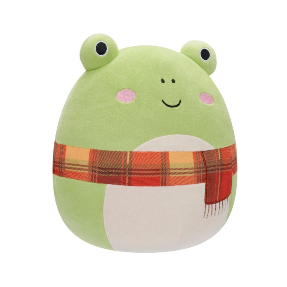 Squishmallows - Medium Plush - Wendy - Green Frog W/Plaid Scarf 12"