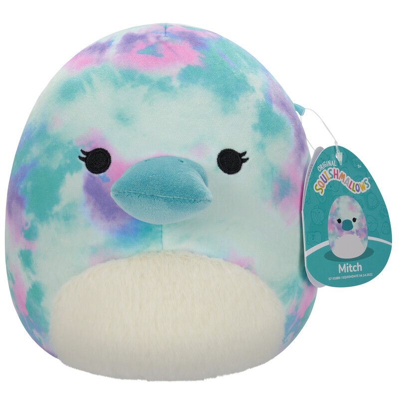 Squishmallows - Brindall Tie-Dye Platypus Mitch Plush Toy - 19 cm