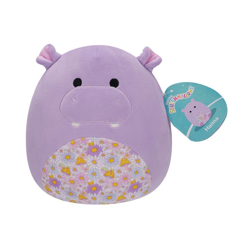 Squishmallows - Hanna Hippo Plush Toy - Purple - 19 cm