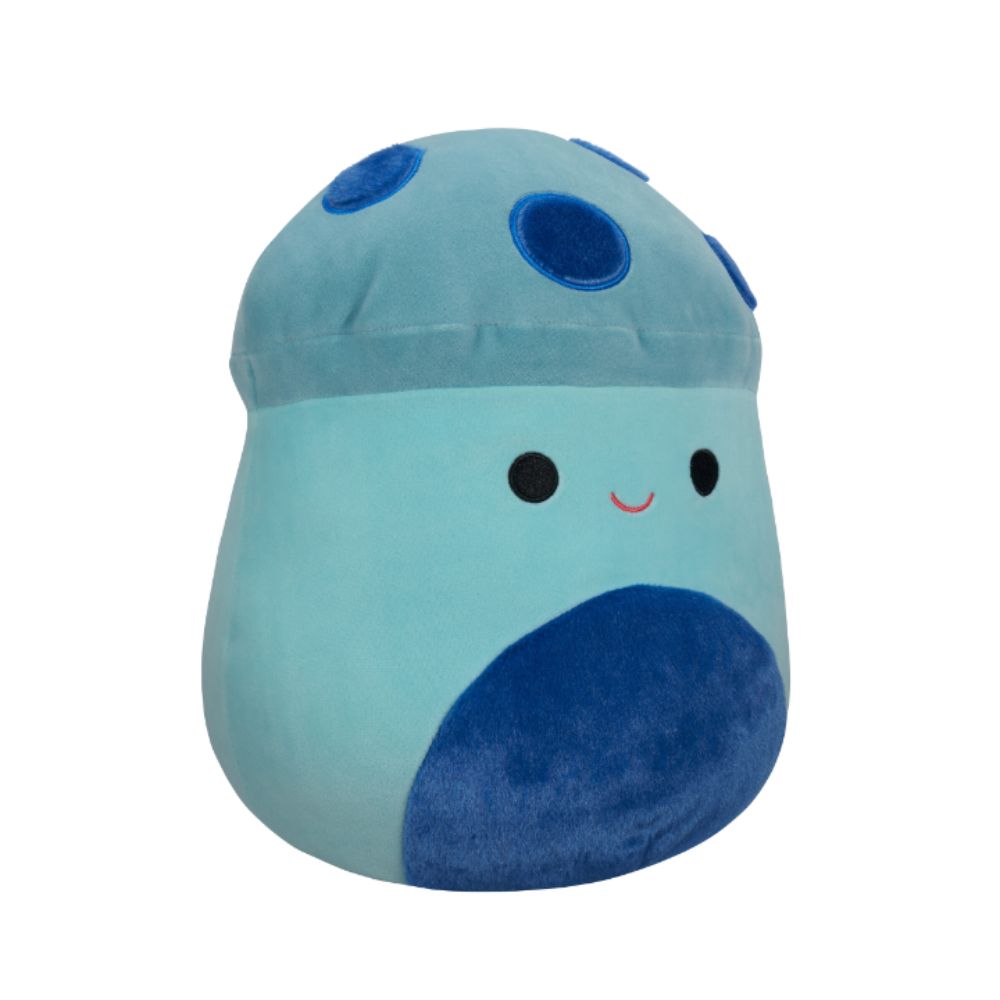 Squishmallows - Ankur Teal Mushroom With Blue Fuzzy Spots And Belly Plush Toy - 30cm