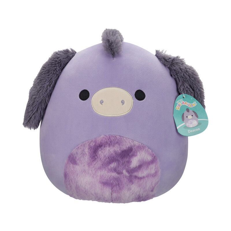 Squishmallows - Deacon Donkey Medium Plush Toy - Purple - 30 cm