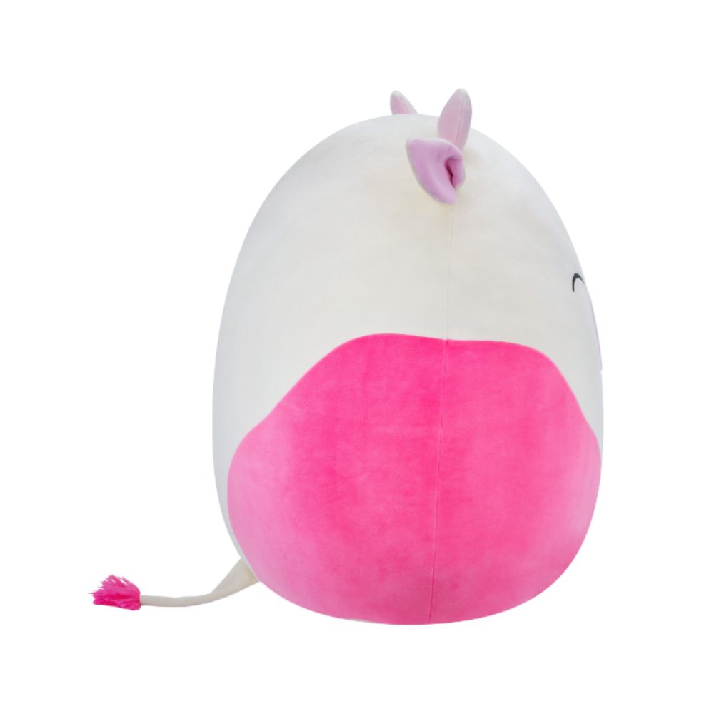 Squishmallows - Caedyn Spotted Cow With Closed Eyes Plush Toy - 40cm - Pink