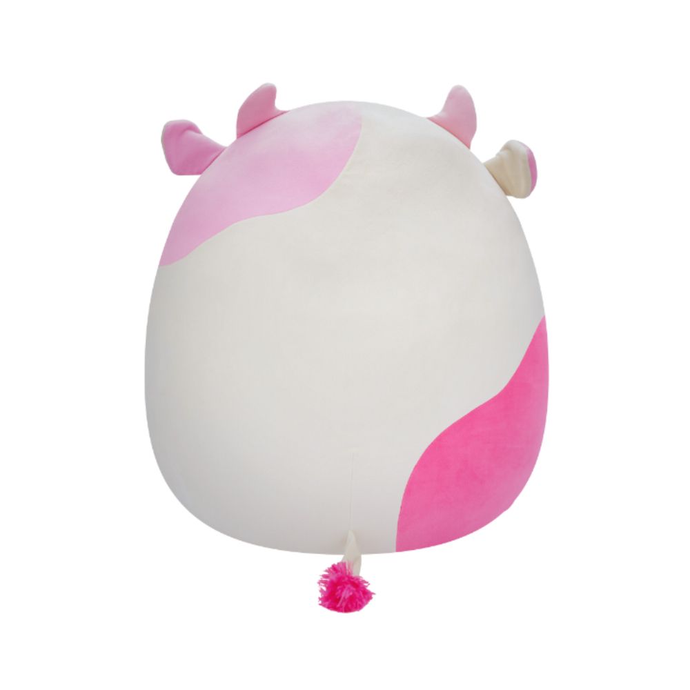 Squishmallows - Caedyn Spotted Cow With Closed Eyes Plush Toy - 40cm - Pink