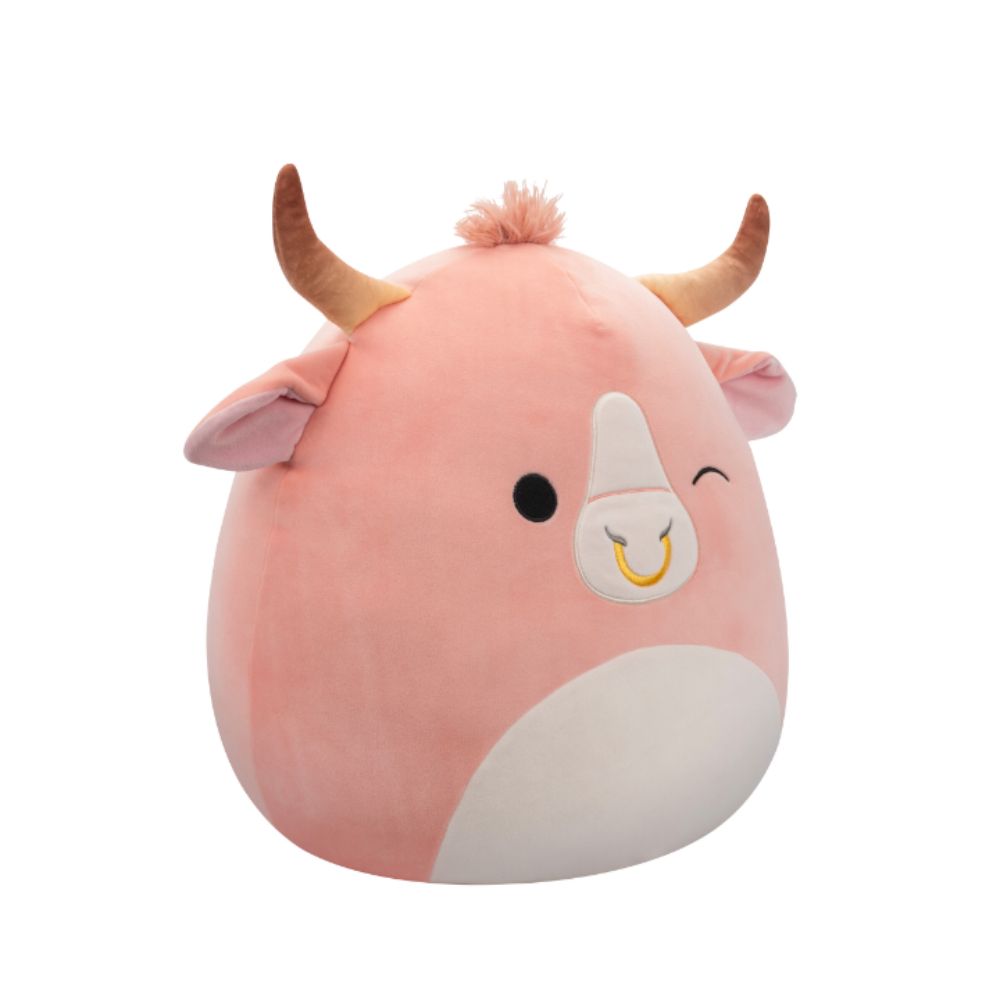 Squishmallows - Houston Brahma Bull Plush Toy - 40cm - Peach