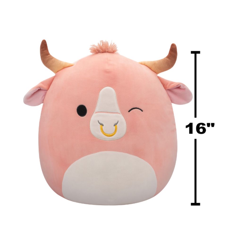 Squishmallows - Houston Brahma Bull Plush Toy - 40cm - Peach