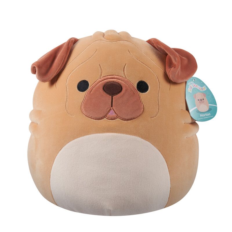 Squishmallows - Morton Shar Pei Medium Plush Toy - Brown - 30 cm