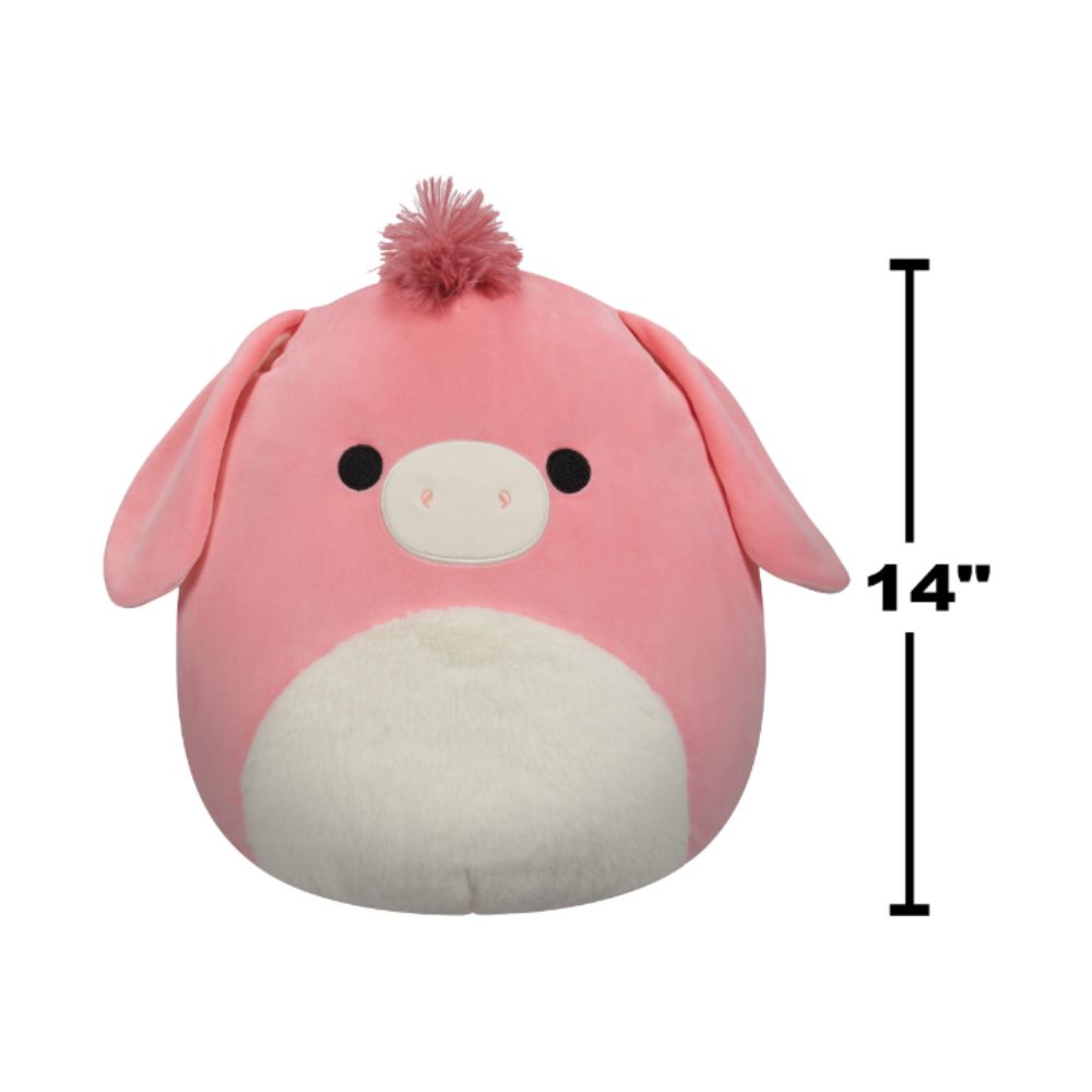 Squishmallows - Donkey Plush Toy - 35cm - Pink