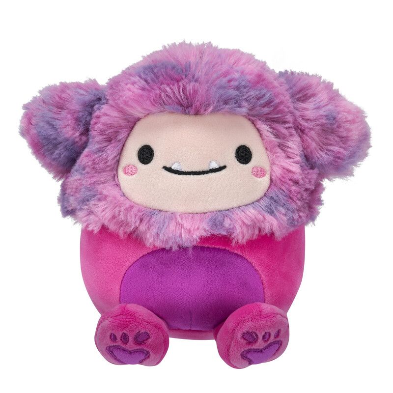 Squishmallows - Woxie Bigfoot Little Plush Toy - Magenta - 12 cm