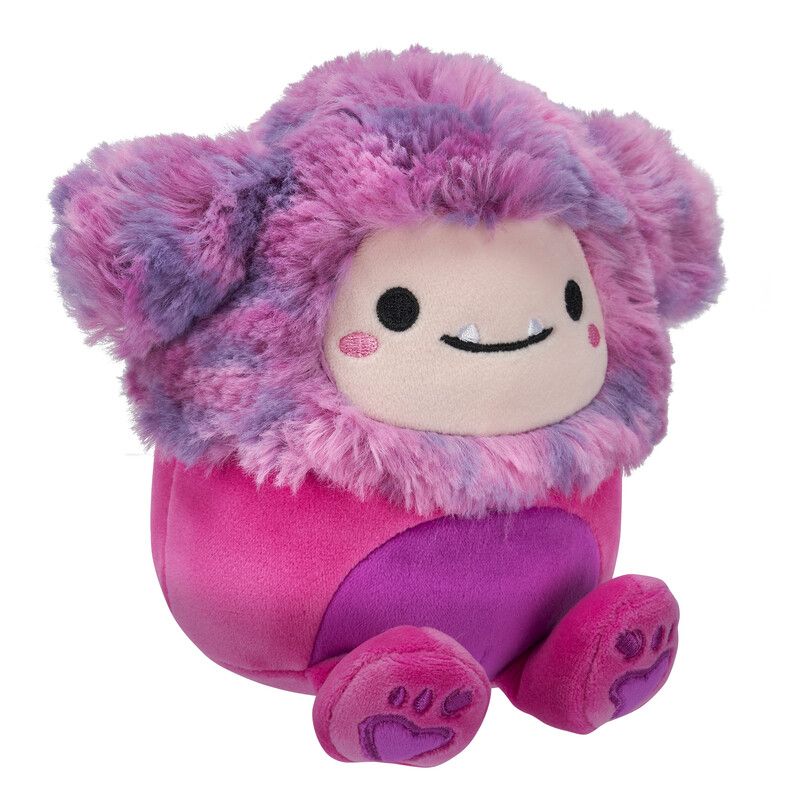 Squishmallows - Woxie Bigfoot Little Plush Toy - Magenta - 12 cm