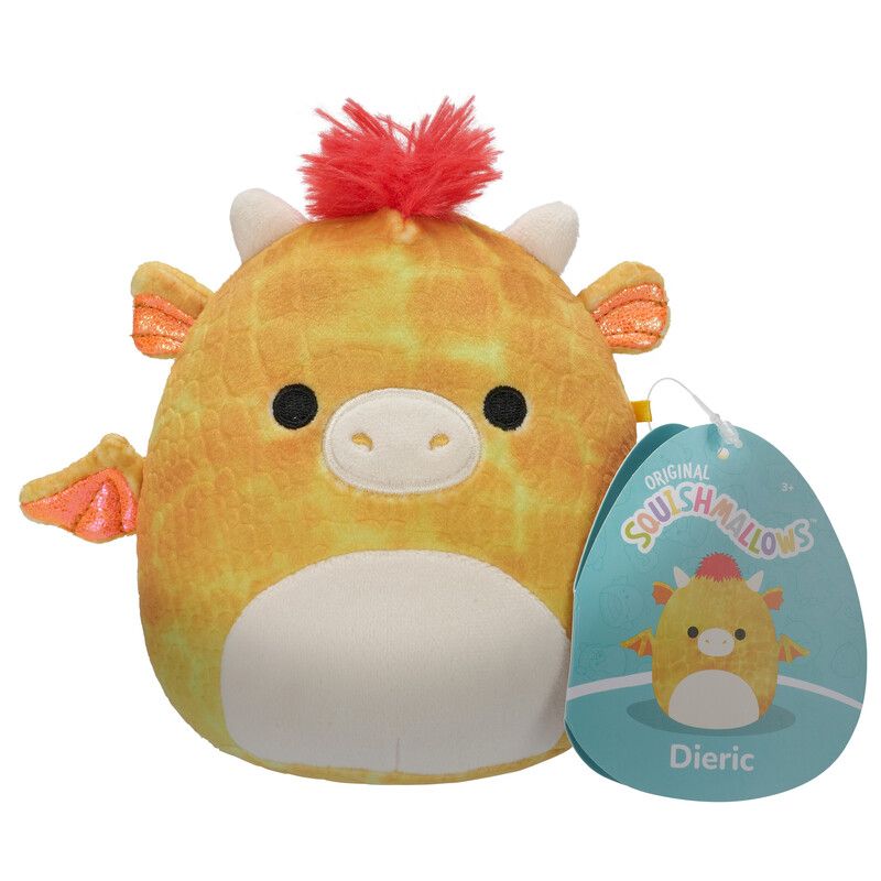 Squishmallows - Dieric Dragon Little Plush Toy - Yellow - 12 cm