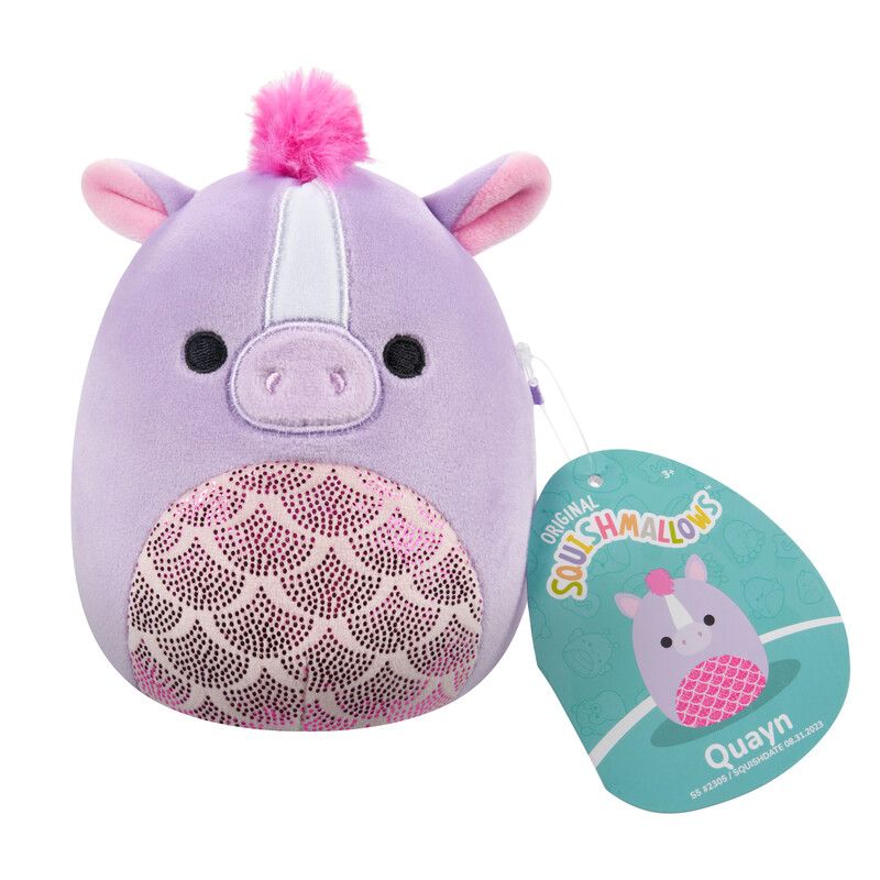 Squishmallows - Quayn Hippocampus Little Plush Toy - Purple - 12 cm