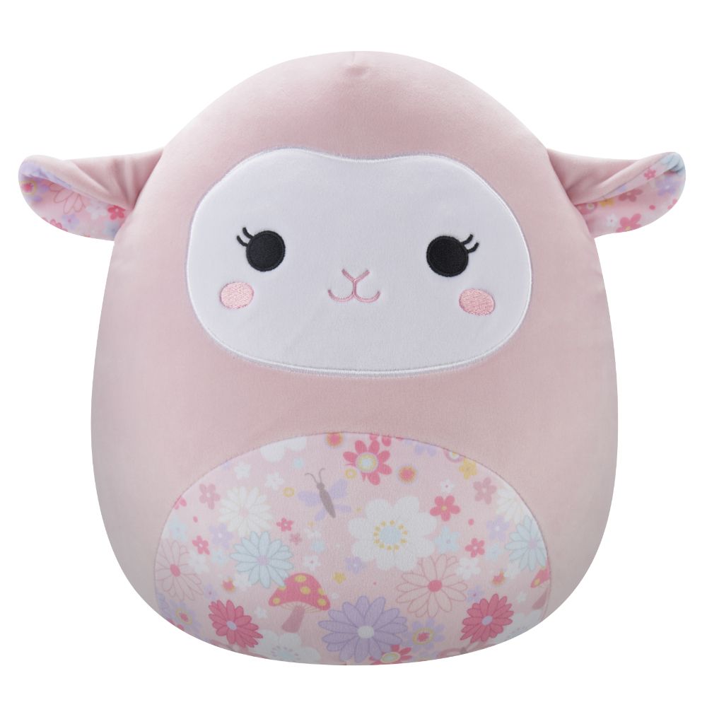 Squishmallows - Lala Lamb With Floral Ears And Belly Plush Toy - 30cm - Pink