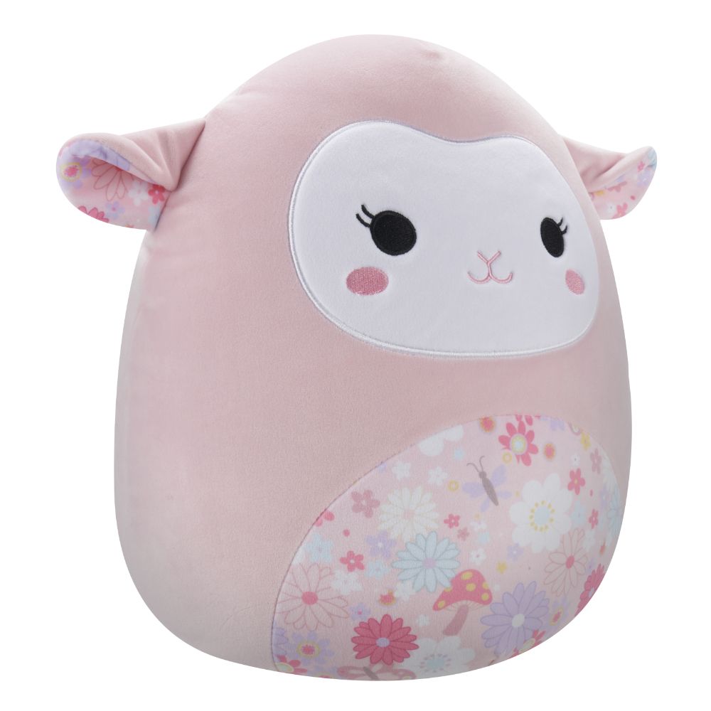 Squishmallows - Lala Lamb With Floral Ears And Belly Plush Toy - 30cm - Pink