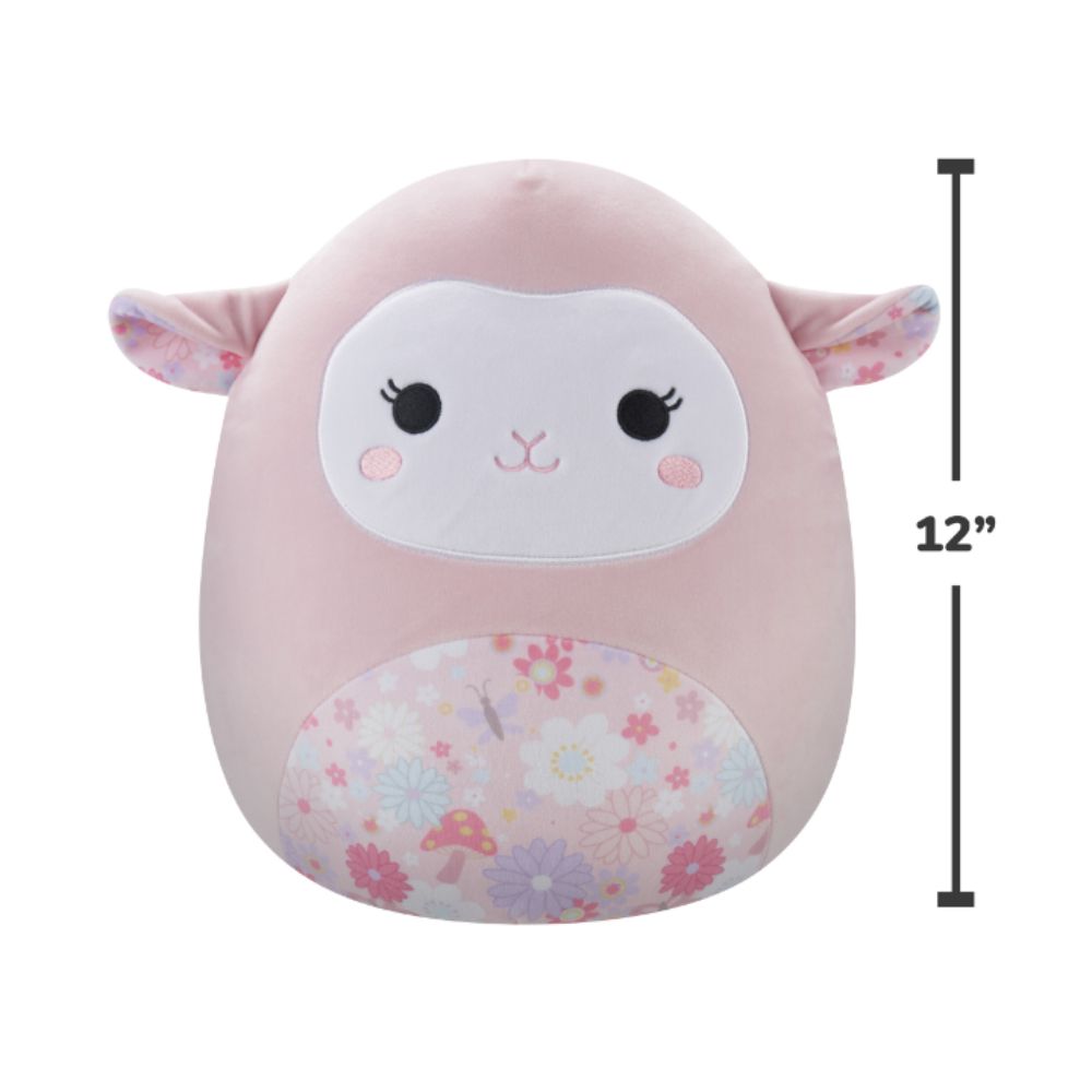 Squishmallows - Lala Lamb With Floral Ears And Belly Plush Toy - 30cm - Pink