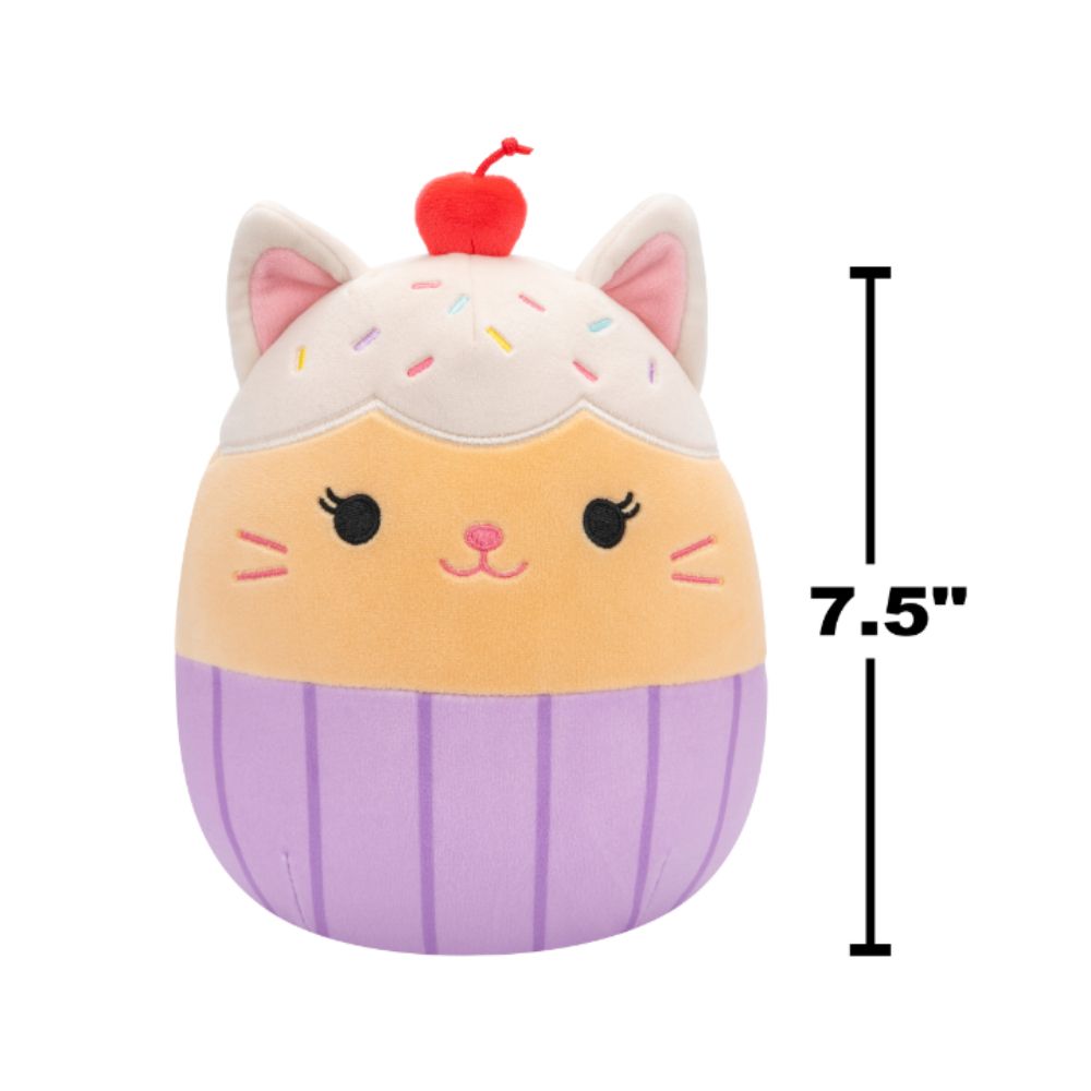 Squishmallows - Kensington Vanilla Cupcake Cat Plush Toy - 19 cm