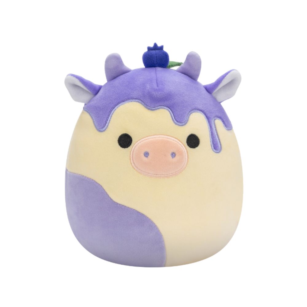 Squishmallows - Cyrus Blueberry Cheesecake Cow Plush Toy - 19 cm