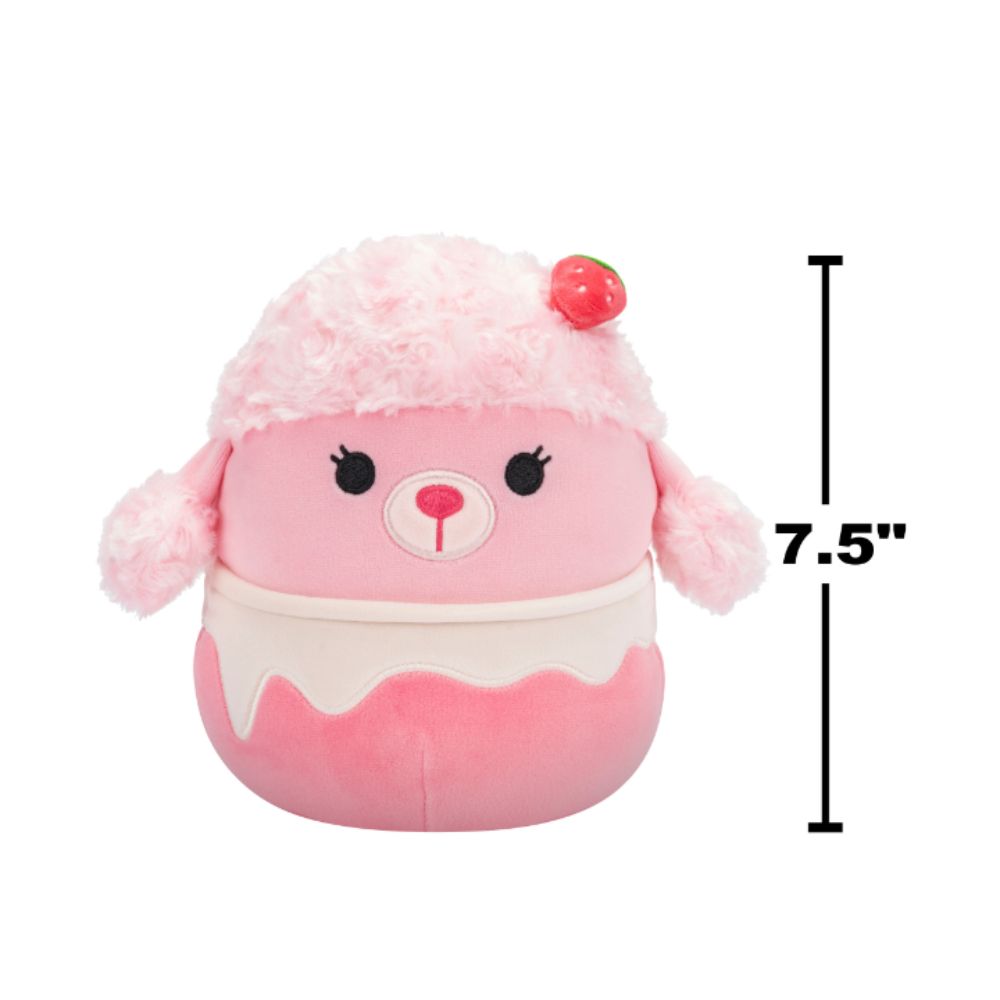 Squishmallows - Doris Strawberry Milkshake Poodle Plush Toy - 19 cm