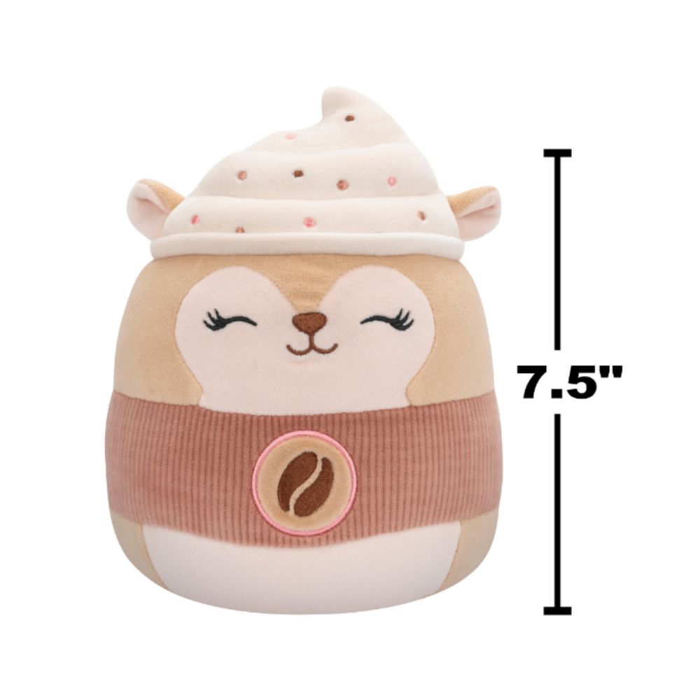 Squishmallows - Reza Latte Squirrel Plush Toy - 19 cm